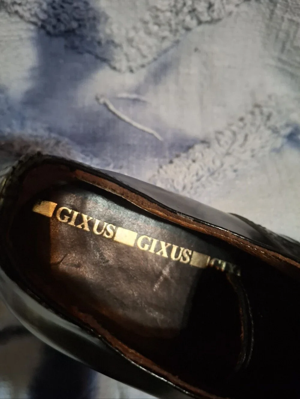 Gxus Black Wingtip Oxford Dress Shoes